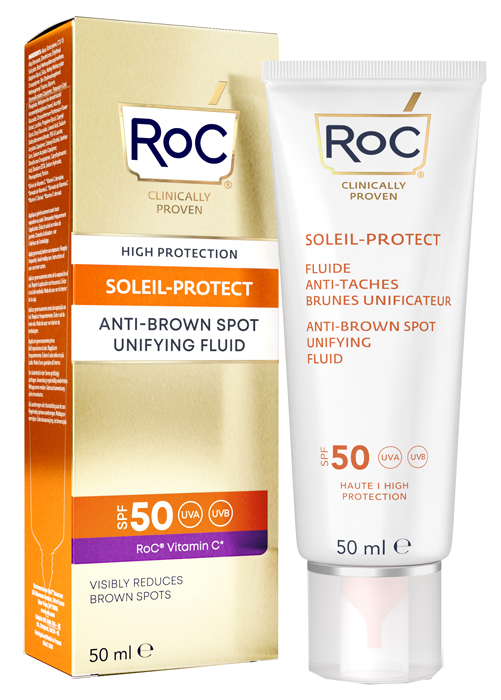 ROC FLUIDO SOLARE VISO SPF 50+ ANTIMACCHIE BRUNE  50 ML - Apotecalab srl