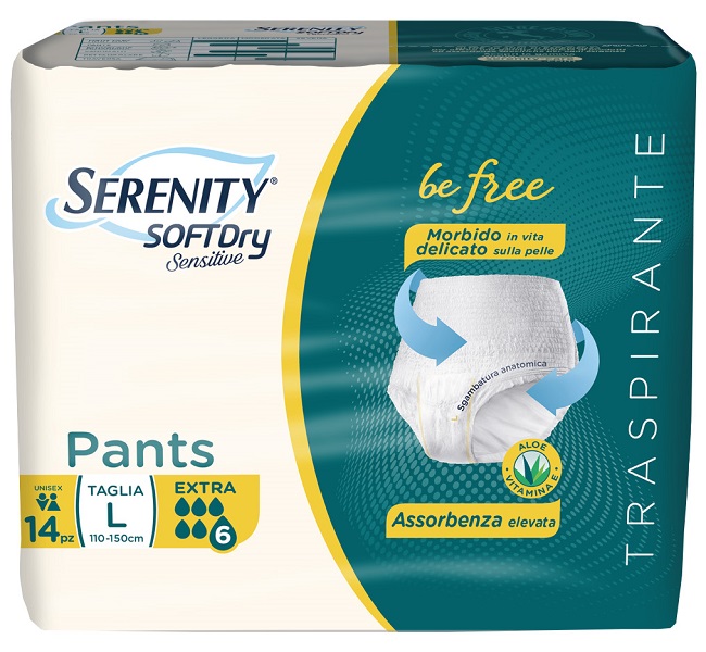 SERENITY PANTS SD SENSITIVE BE FREE EXTRA L 14 PEZZI - Apotecalab srl