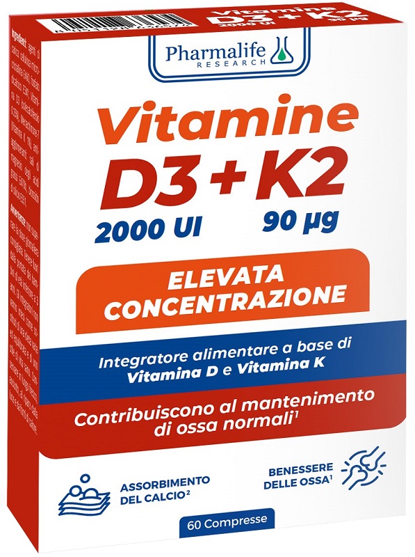 VITAMINE D3+K2 60 COMPRESSE - Apotecalab srl
