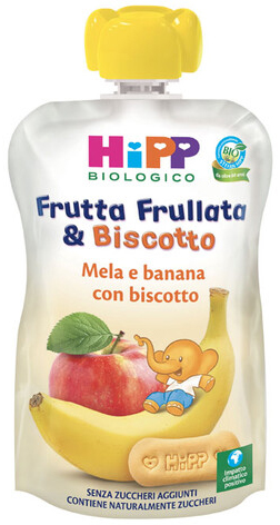 HIPP BIO FRUTTA FRULLATA&BISCOTTO MELA BANANA BISCOTTO 90 G - Apotecalab srl
