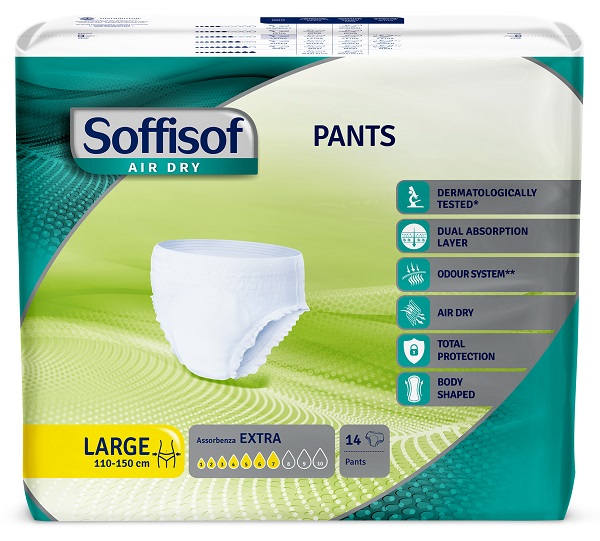PANNOLONE SOFFISOF AIR DRY PANTS EXTRA L 14 PEZZI - Apotecalab srl