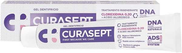 CURASEPT GEL DENTIFRICIO ADS DNA TRATTAMENTO RIGENERANTE 75 ML - Apotecalab srl
