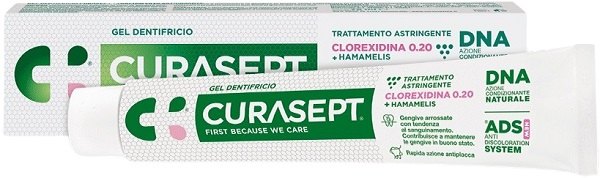 CURASEPT GEL DENTIFRICIO ADS DNA TRATTAMENTO ASTRINGENTE 75 ML - Apotecalab srl