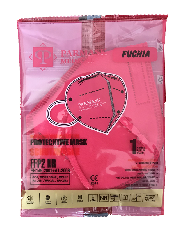 MASCHERINA FFP2 PS2001 FUCSIA 1 PEZZO - Apotecalab srl
