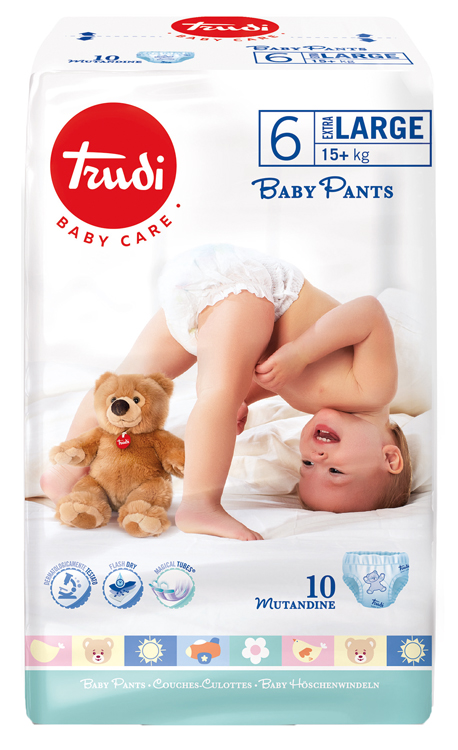 TRUDI BABY CARE PANTS EXTRALARGE 15 KG+ 10 PEZZI - Apotecalab srl