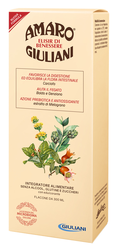 AMARO GIULIANI ELISIR BENESSERE 300 ML NUOVA FORMULA - Apotecalab srl