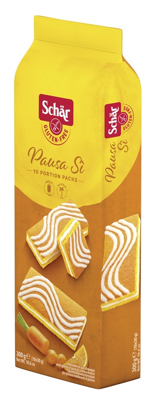 SCHAR PAUSA SI' MERENDINE DI PAN DI SPAGNA AL GUSTO DI CAROTA E ARANCIA 10 PORZIONI DA 30 G - Apotecalab srl