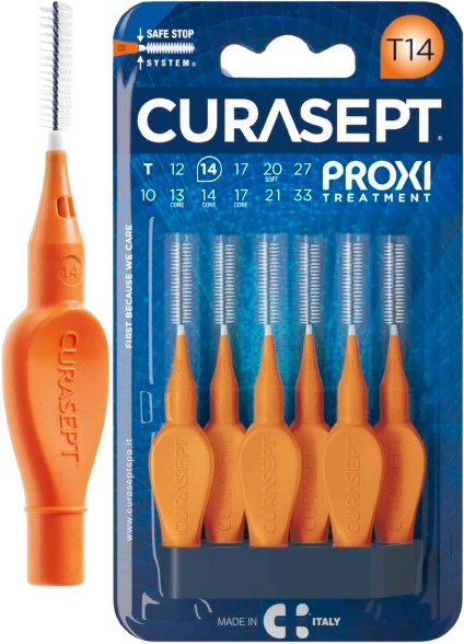 CURASEPT PROXI T14 ARANCIO/ORANGE 6 PEZZI - Apotecalab srl