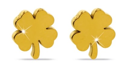 ORECCHINO MJ POST 323 KIDS QUADRIFOGLIO ORO - Apotecalab srl