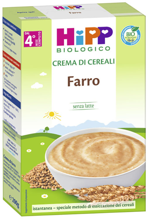 HIPP BIO CREMA CEREALI FARRO 200 G - Apotecalab srl