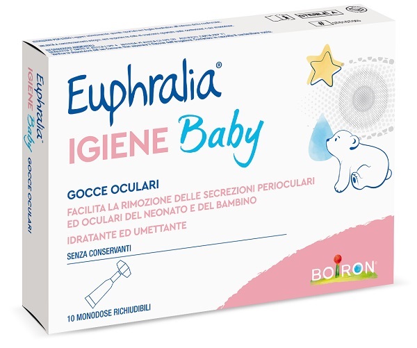 GOCCE OCULARI EUPHRALIA IGIENE BABY 10 MONODOSE RICHIUDIBILI X 0,5 ML - Apotecalab srl