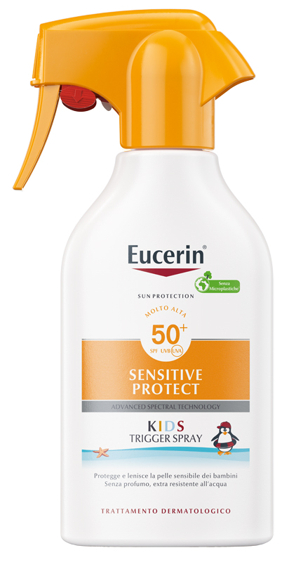 EUCERIN SUN KIDS SENSITIVE PROTECT SPF50+ TRIGGER SPRAY 250 ML - Apotecalab srl