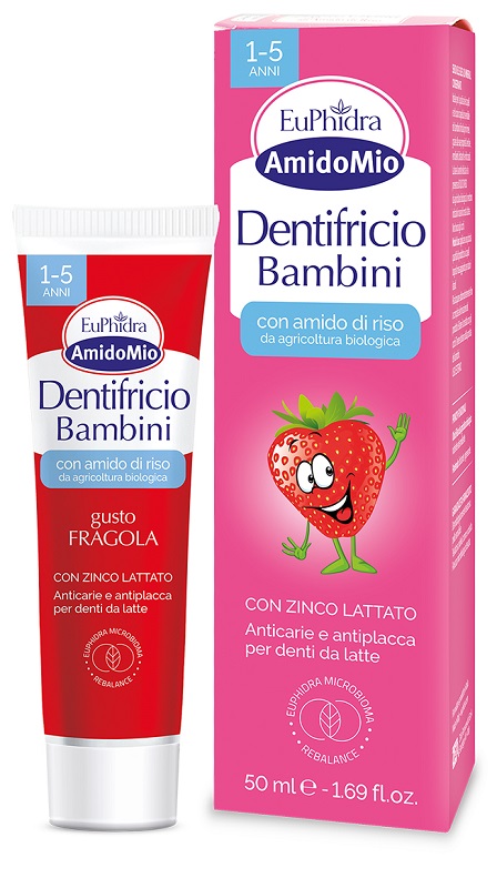 EUPHIDRA AMIDOMIO DENTIFRICIO FRAGOLA 1-5 ANNI 50 ML - Apotecalab srl