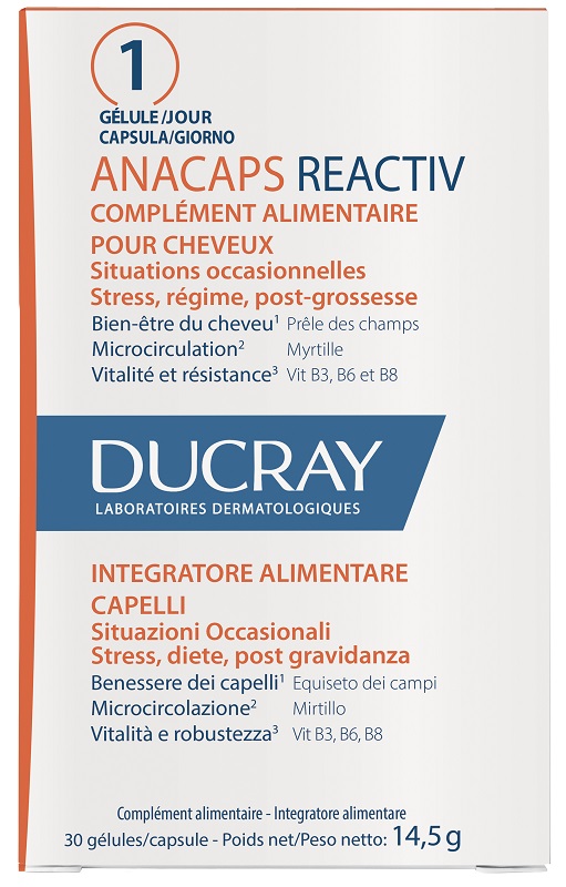 ANACAPS REACTIV CAPELLI SITUAZIONE OCCASIONALE 30 CAPSULE - Apotecalab srl