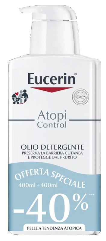 EUCERIN BIPACCO ATOPIC OLIO DETERGENTE 400 ML + 400 ML - Apotecalab srl