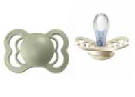 BIBS CIUCCIO SUPREME SIMMETRICO SILICONE AVORIO SALVIA SIZE 2 2 PEZZI - Apotecalab srl