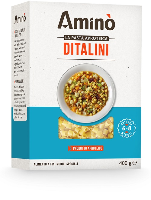 AMINO' LA PASTA APROTEICA DITALINI 400 G - Apotecalab srl