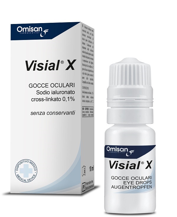 GOCCE OCULARI VISIAL X ACIDO IALURONICO CROSS-LINKATO 0,1% 10 ML - Apotecalab srl