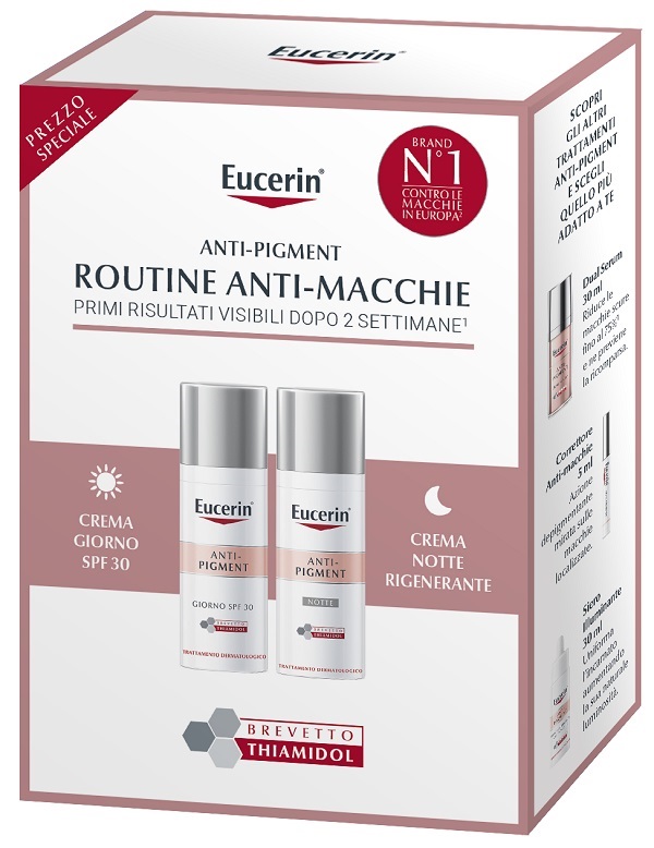 EUCERIN ANTI-PIGMENT ROUTINE ANTI-MACCHIE 1 CREMA GIORNO SPF30 50 ML + 1 CREMA NOTTE RIGENERANTE 50 ML - Apotecalab srl