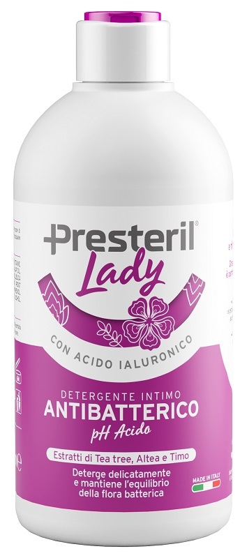 LADY PRESTERIL DETERGENTE INTIMO ANTIBATTERICO/PH ACIDO 500  ML - Apotecalab srl