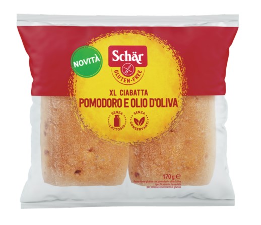SCHAR XL CIABATTA POMODORI E OLIO D'OLIVA 2 PEZZI X 85 G - Apotecalab srl