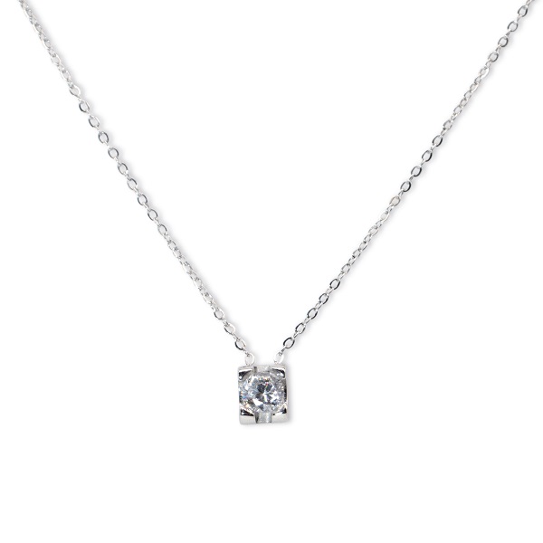 CAPRICE DE LAURE COLLANA ACCIAIO 5MM PUNTO LUCE ZIRCONIA RETTANGOLARE - Apotecalab srl