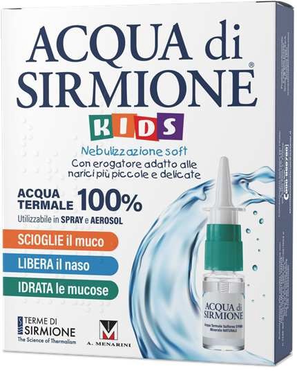 ACQUA DI SIRMIONE KIDS NEBULIZZAZIONE SOFT ACQUA TERMALE 100% 6 FLACONCINI PLURIDOSE DA 15 ML - Apotecalab srl